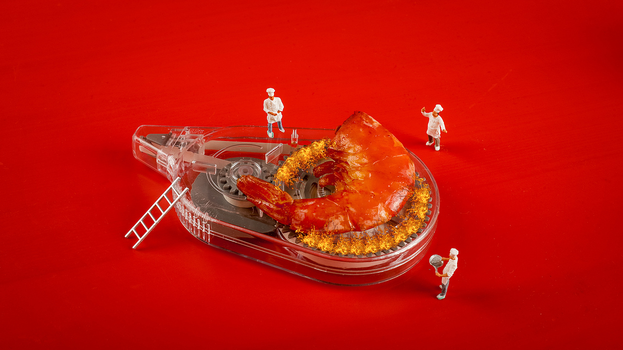 天府棒棒鸡 微距小人 商业摄影 美食摄影