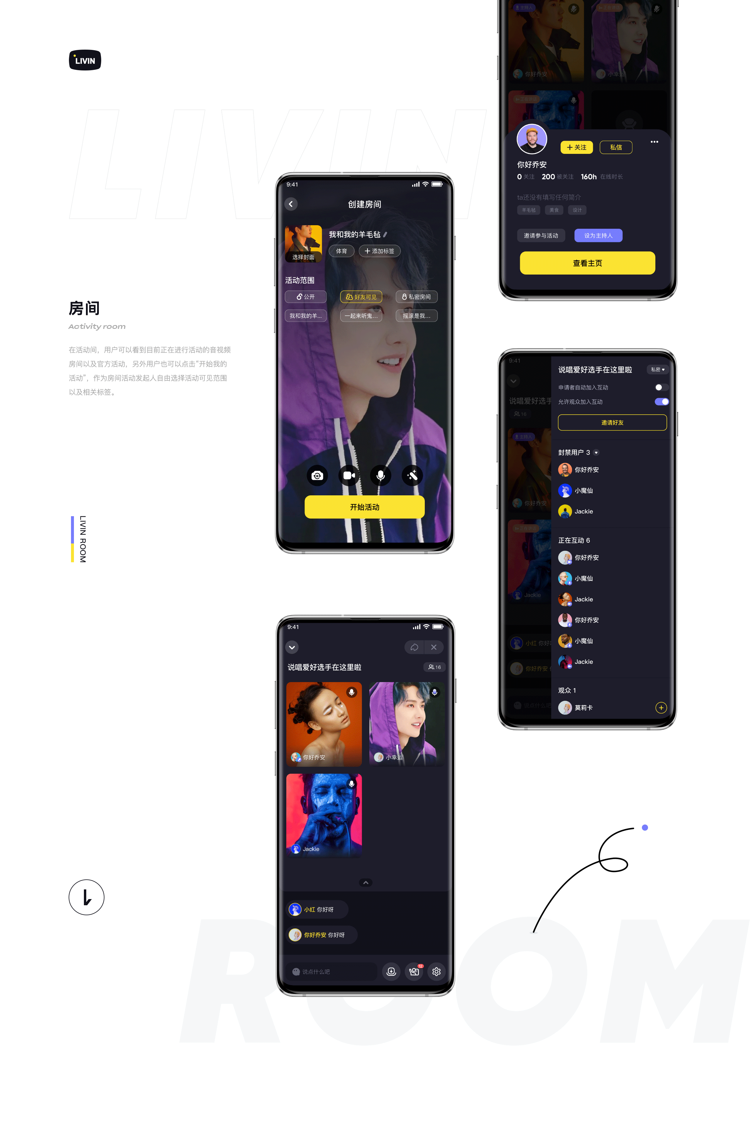 Livin-年轻人的云活动视频社交APP（图ZMjc4ODE0MjY4） - APP界面 - 站酷设计师十年磨一匠原创素材 - 站酷ZCOOL