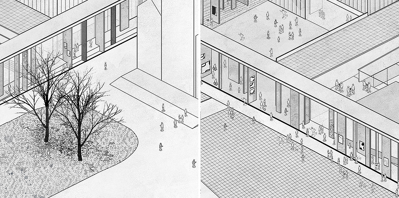 M20 德国柏林新美术馆轴测图