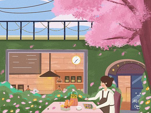 场景插画｜原创咖啡店
