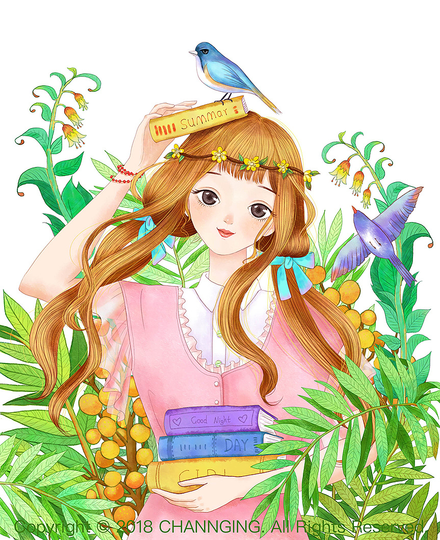 意林小星星杂志封面插画少女们