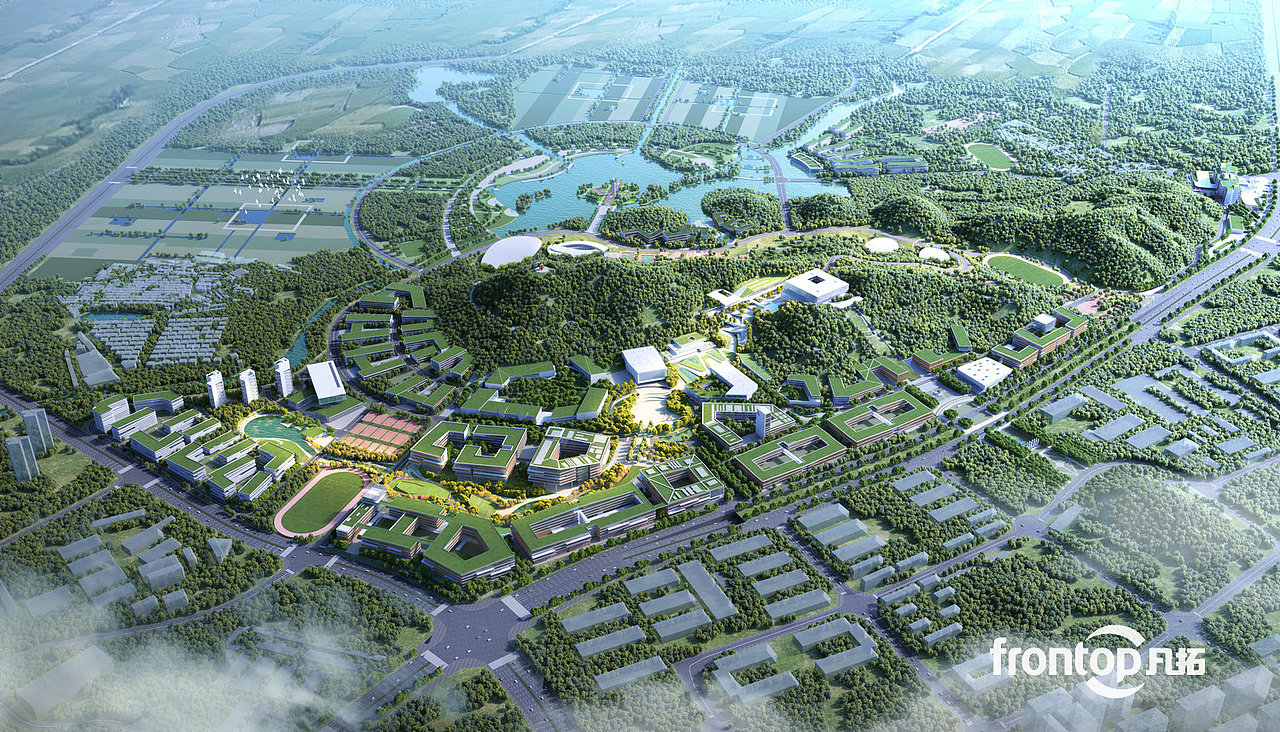 城市建筑规划效果图制作参考合集(鸟瞰图)