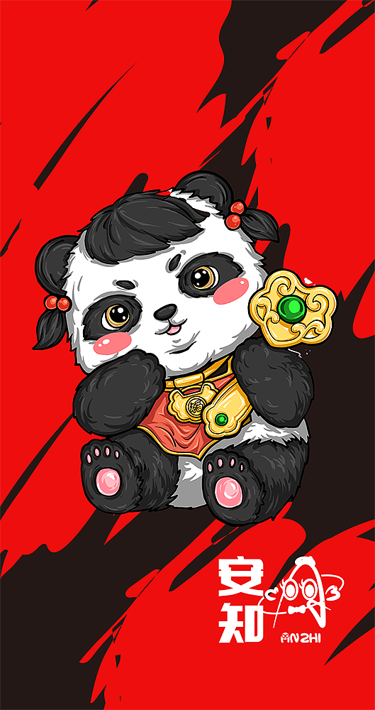 国潮插画一组（图ZMjk1NDI1Nzcy） - 商业插画 - 站酷设计师ANZHI安知原创素材 - 站酷ZCOOL