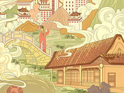 华夏胜迹系列插画