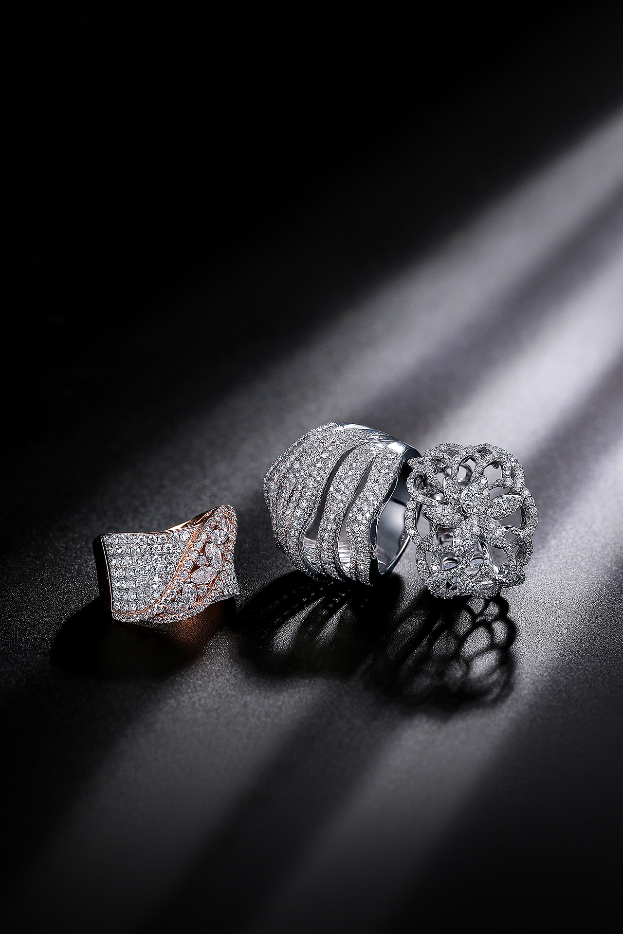 珠宝产品白底/场景拍摄及修图