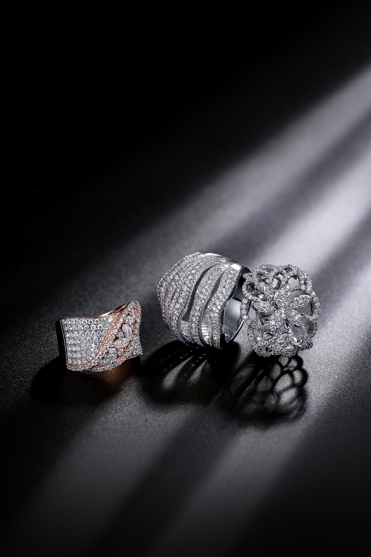 珠宝产品白底/场景拍摄及修图