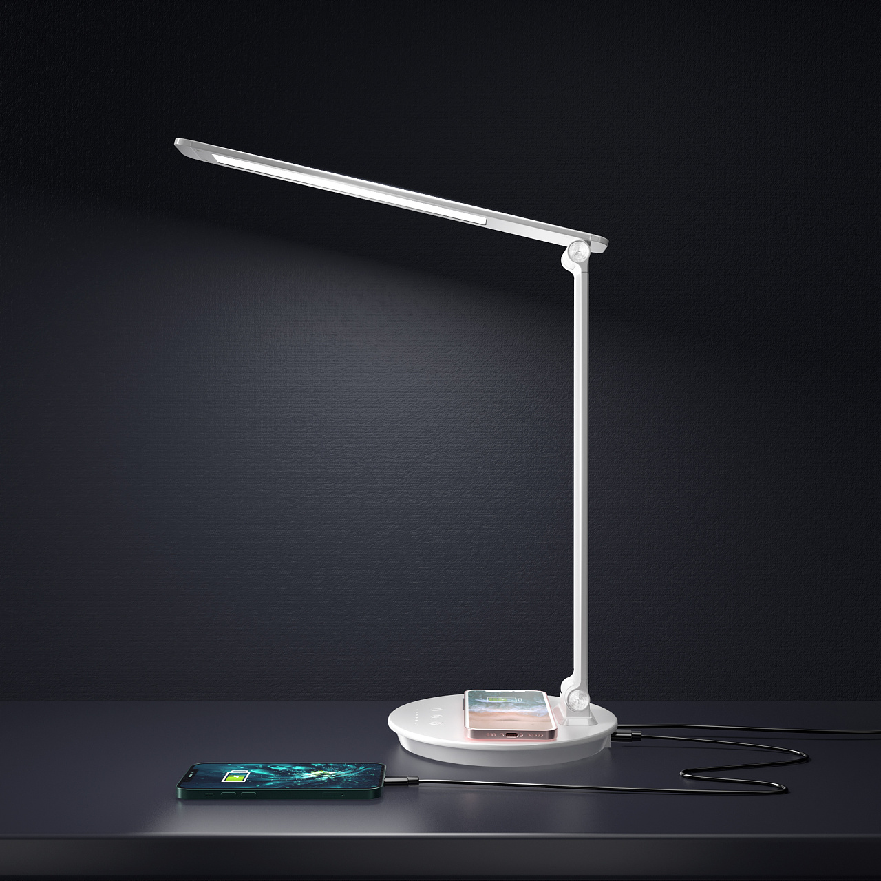 极简风-台灯渲染海报