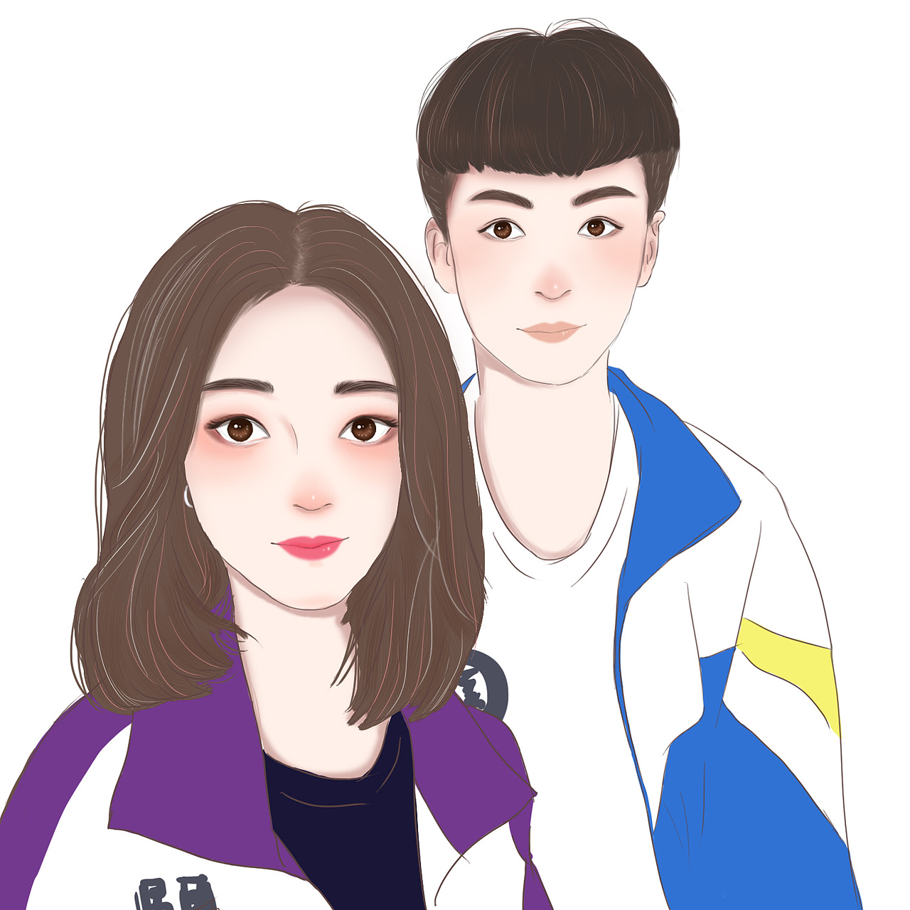 杂粮海报画一画孟鹤堂玉米包装杂粮包装手绘卡通头像手绘头像情侣标签