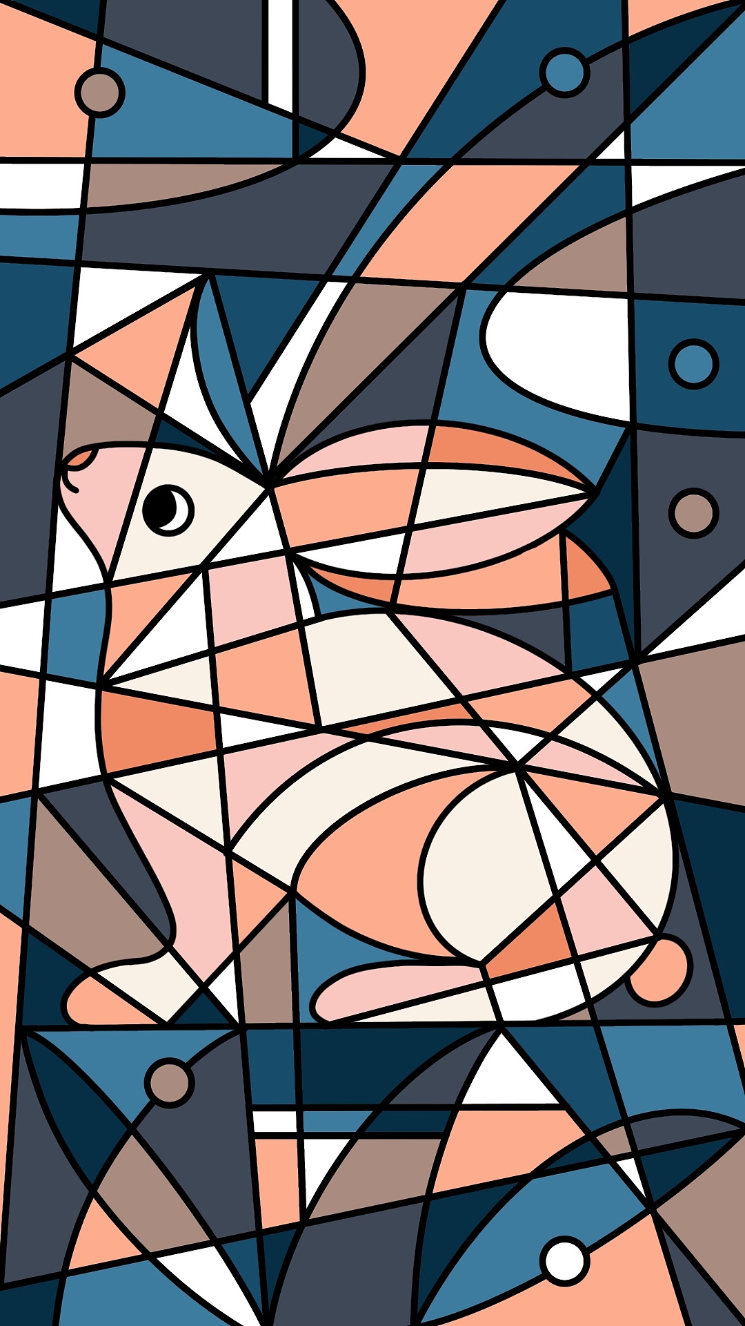 procreate 十二生肖几何切割