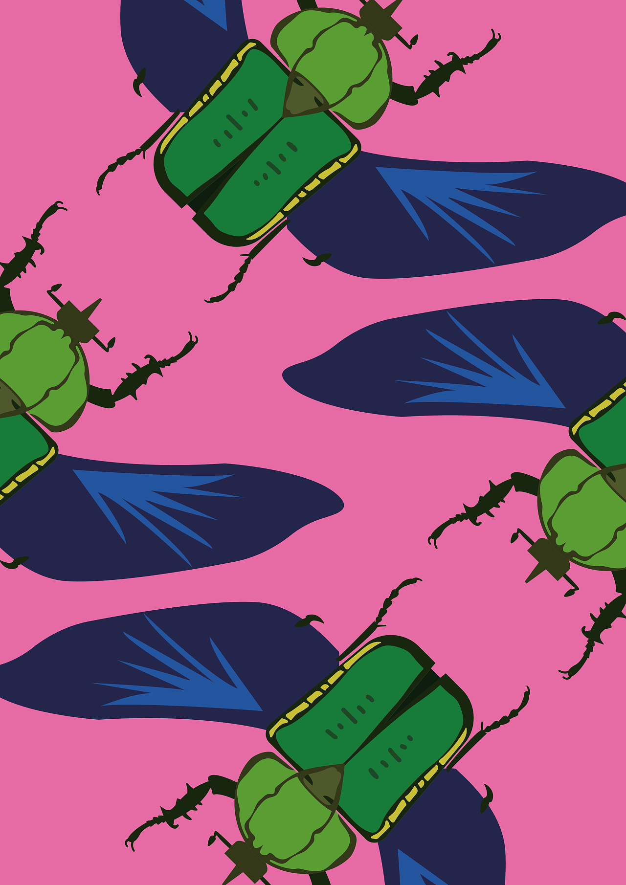 波普色平面昆虫