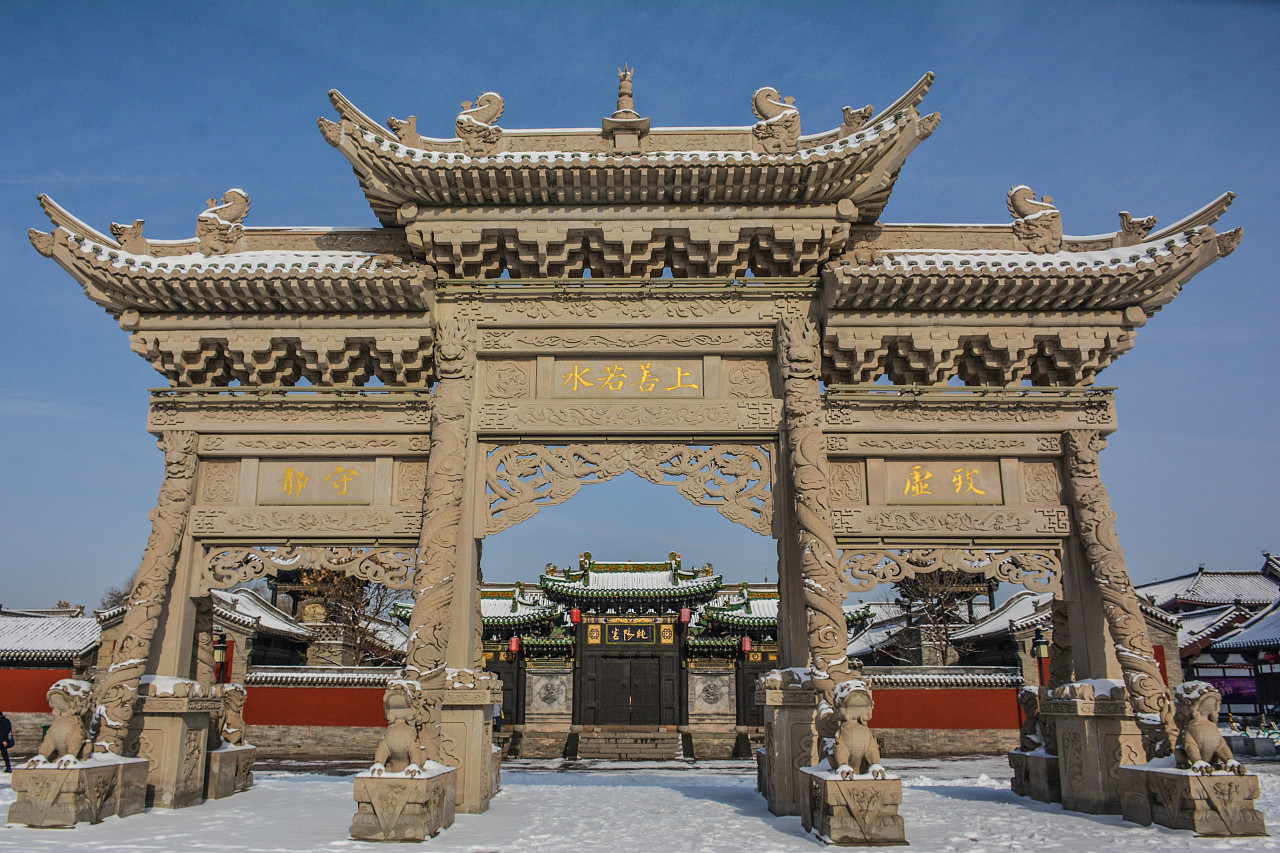 雪后的大同古建