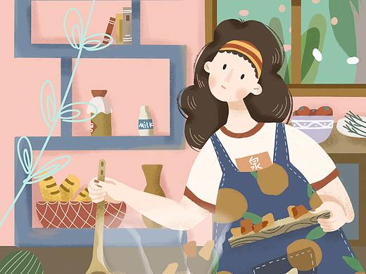 原创插画｜绘制过程 |小场景