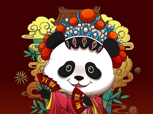 国潮熊猫插画-创作习作21602300天前一些科幻建筑设计其他-其他