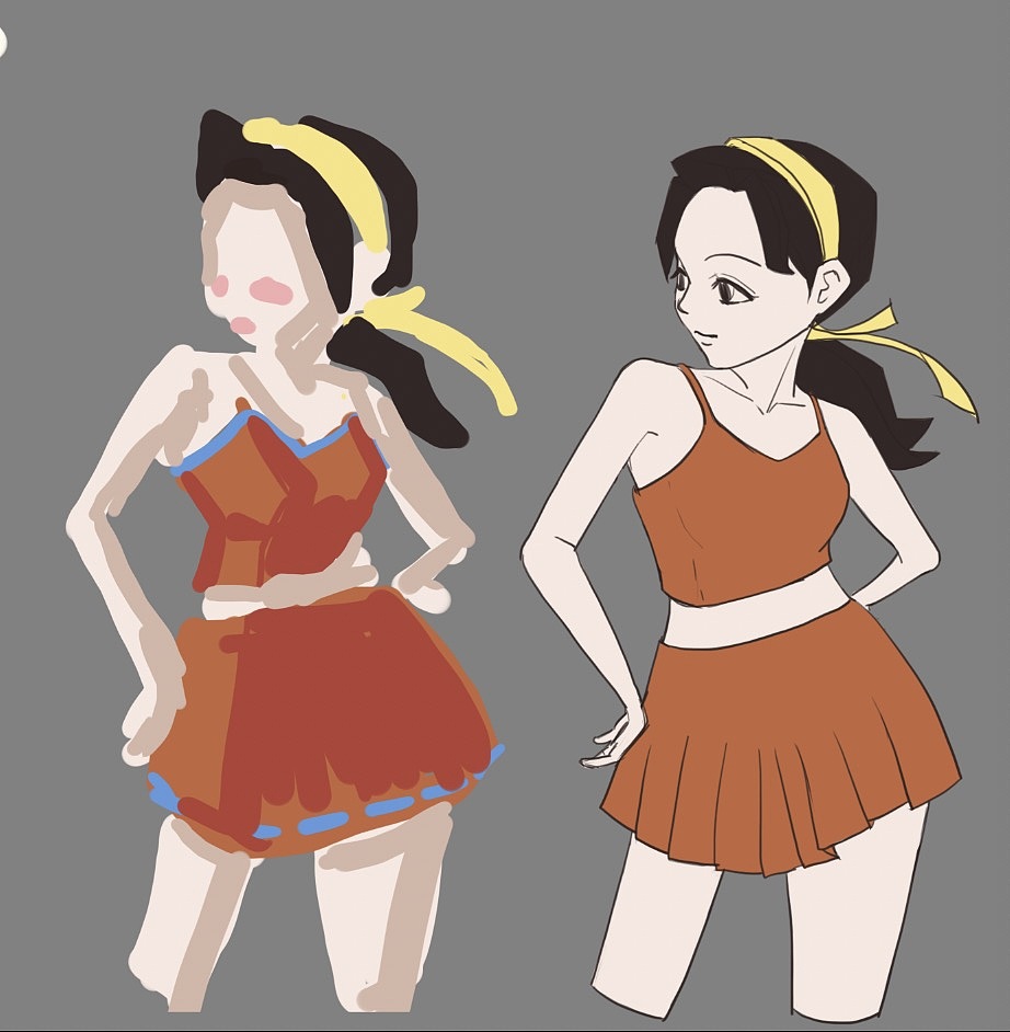 气质拿捏不太住的样子