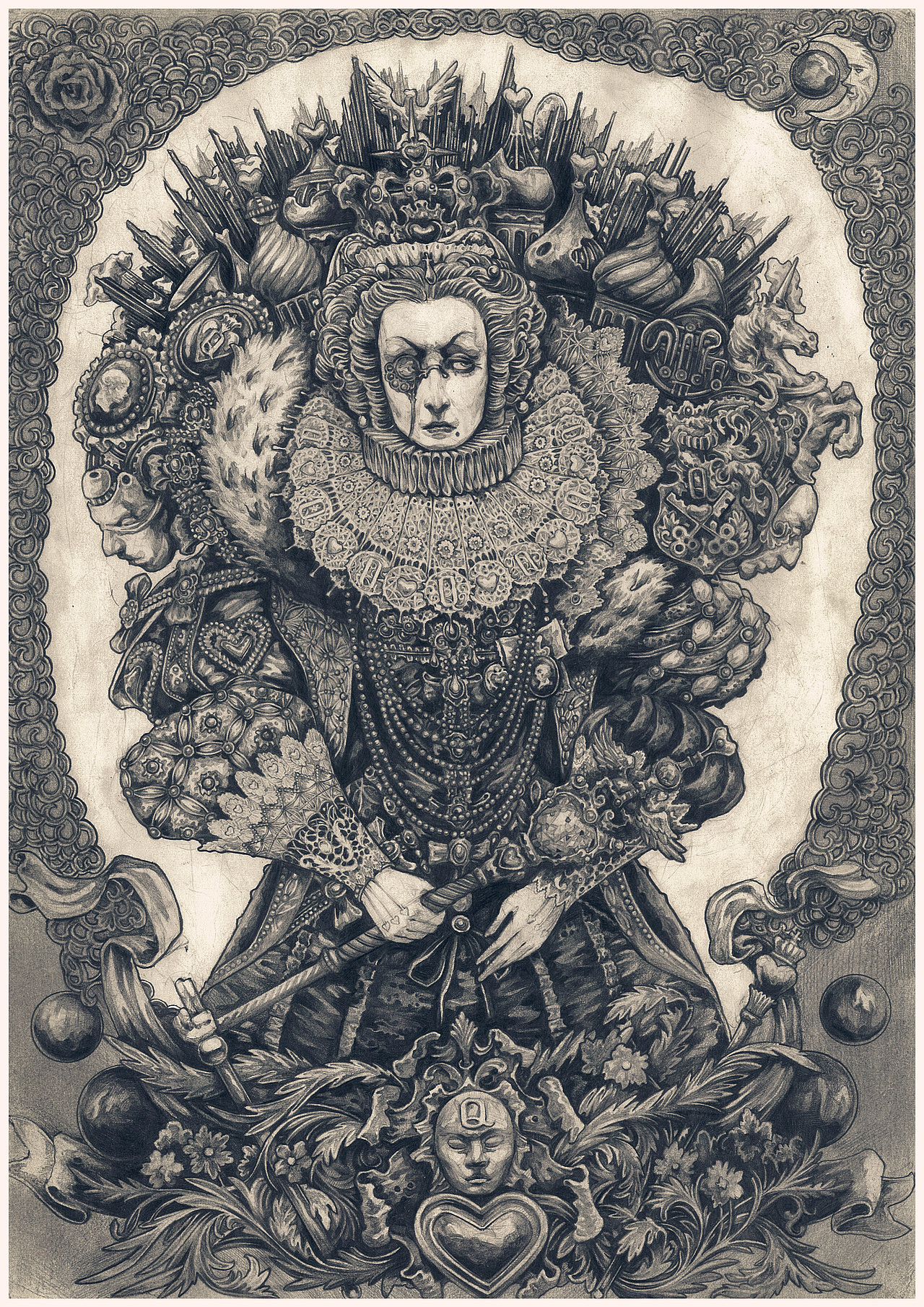 铅笔手绘 扑克帝国