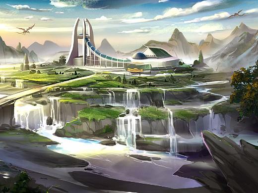 恐龙园场景原画