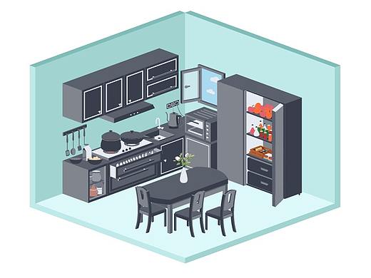 2.5D厨房——[ 陌生,爱)