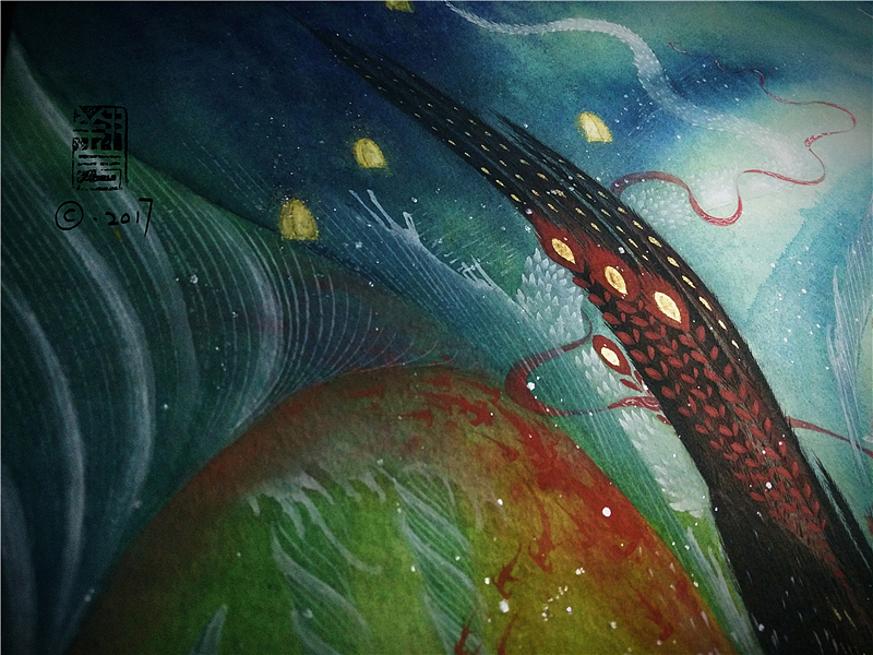 【缚海集——幻狐-凤凰-化蛇-夔牛】—翔鱼（图ZODMwNTk1ODQ=） - 绘画 - 站酷设计师翔魚原创素材 - 站酷ZCOOL