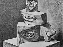 五官石膏體素描寫生步驟