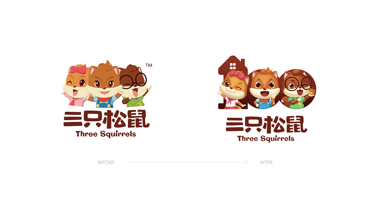 三只松鼠VI调整——【换个logo试一试】（图ZMjE0MTk0MzQ4） - 品牌 - 站酷设计师图样策略视觉原创素材 - 站酷ZCOOL