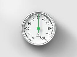 拟物化风格湿度计图标设计