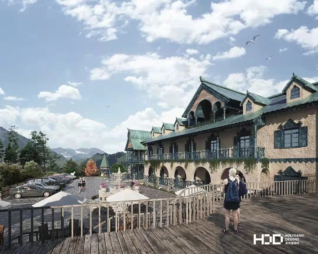 民宿设计|库尔德宁云山水主题民宿