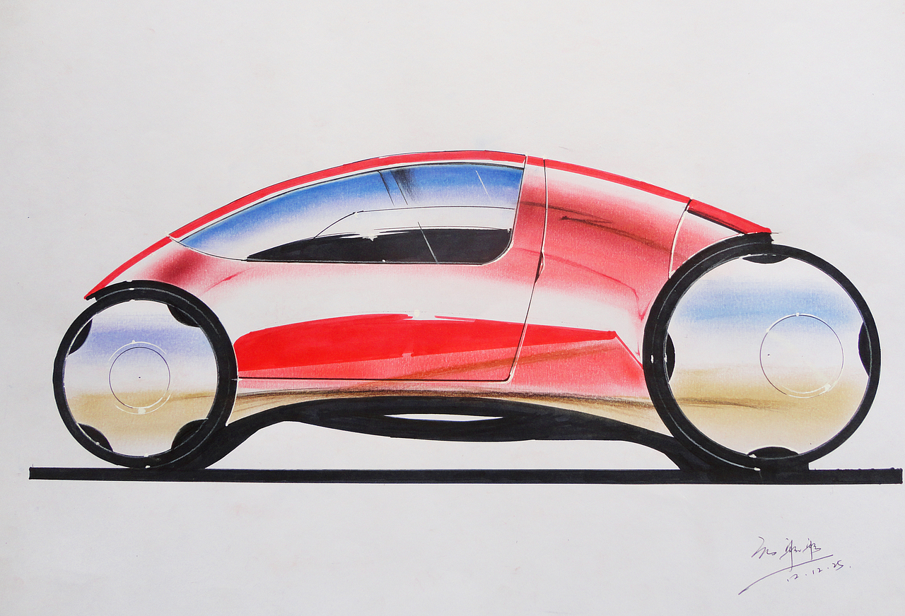 马克笔、色粉手绘作品