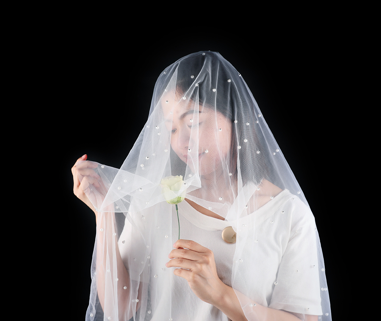 白色头纱个人写真