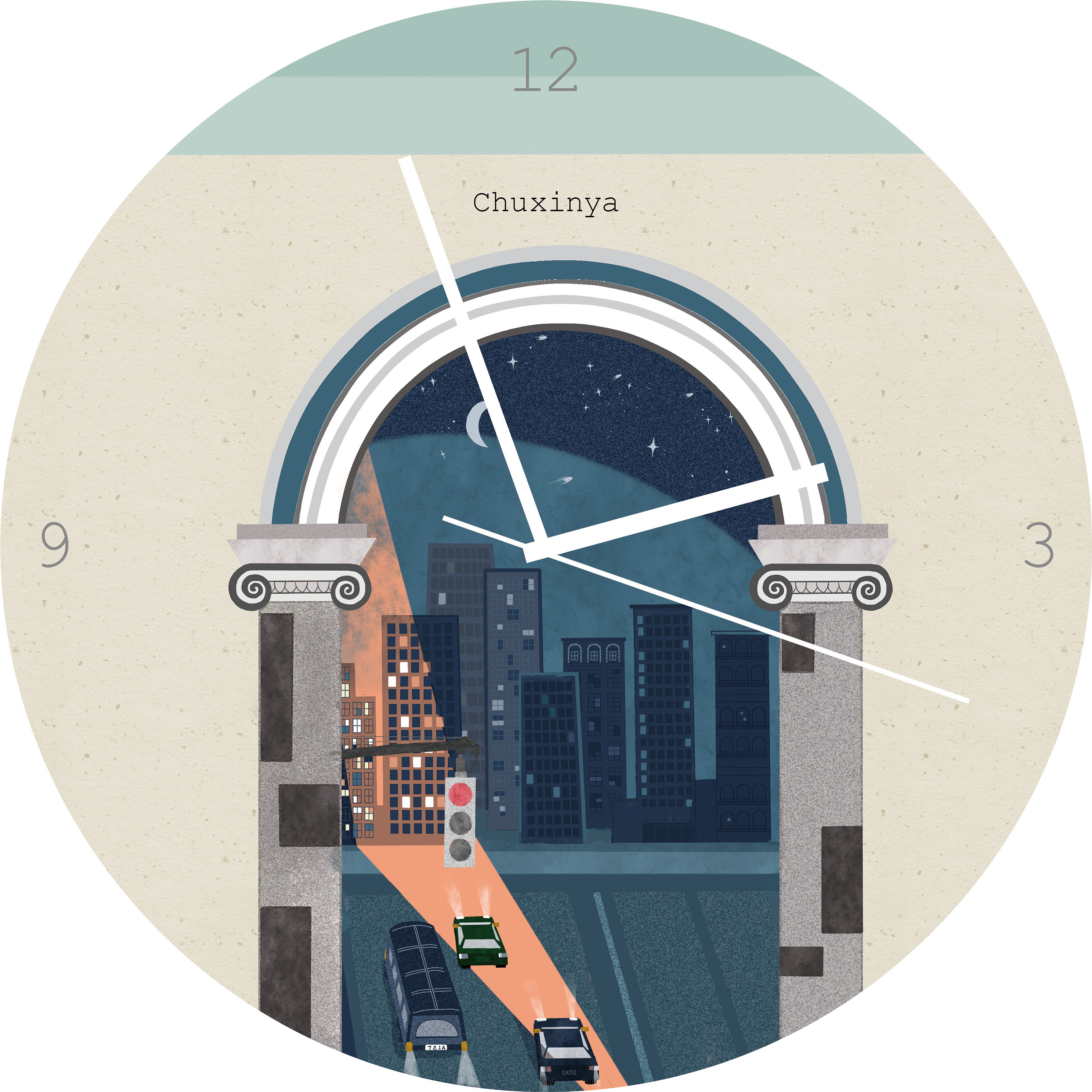 《时空寻访》主题插画(衍生产品)