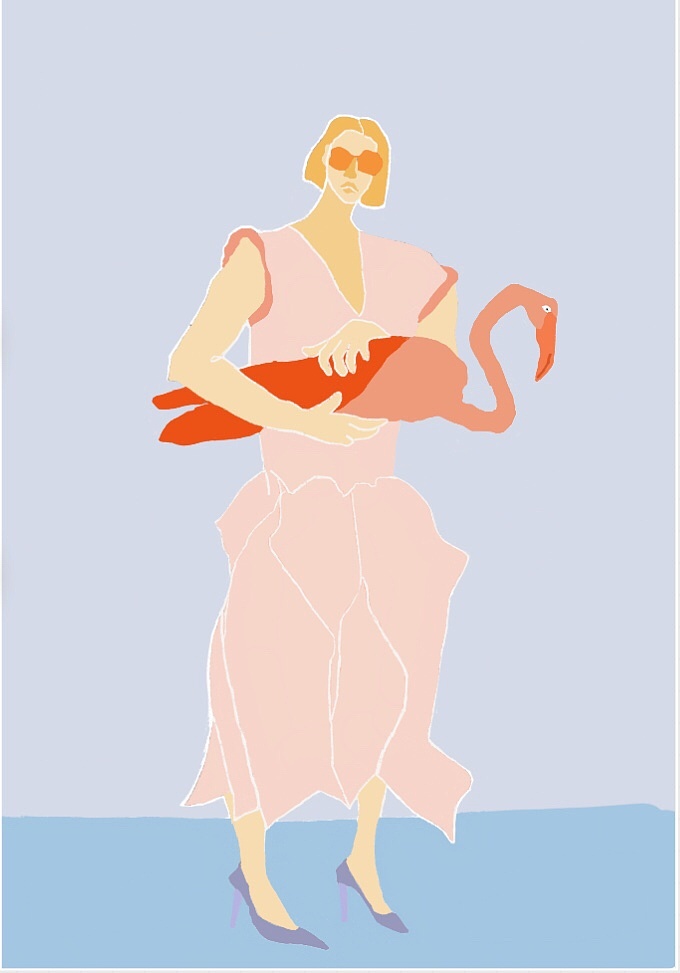 抱鹅的女人