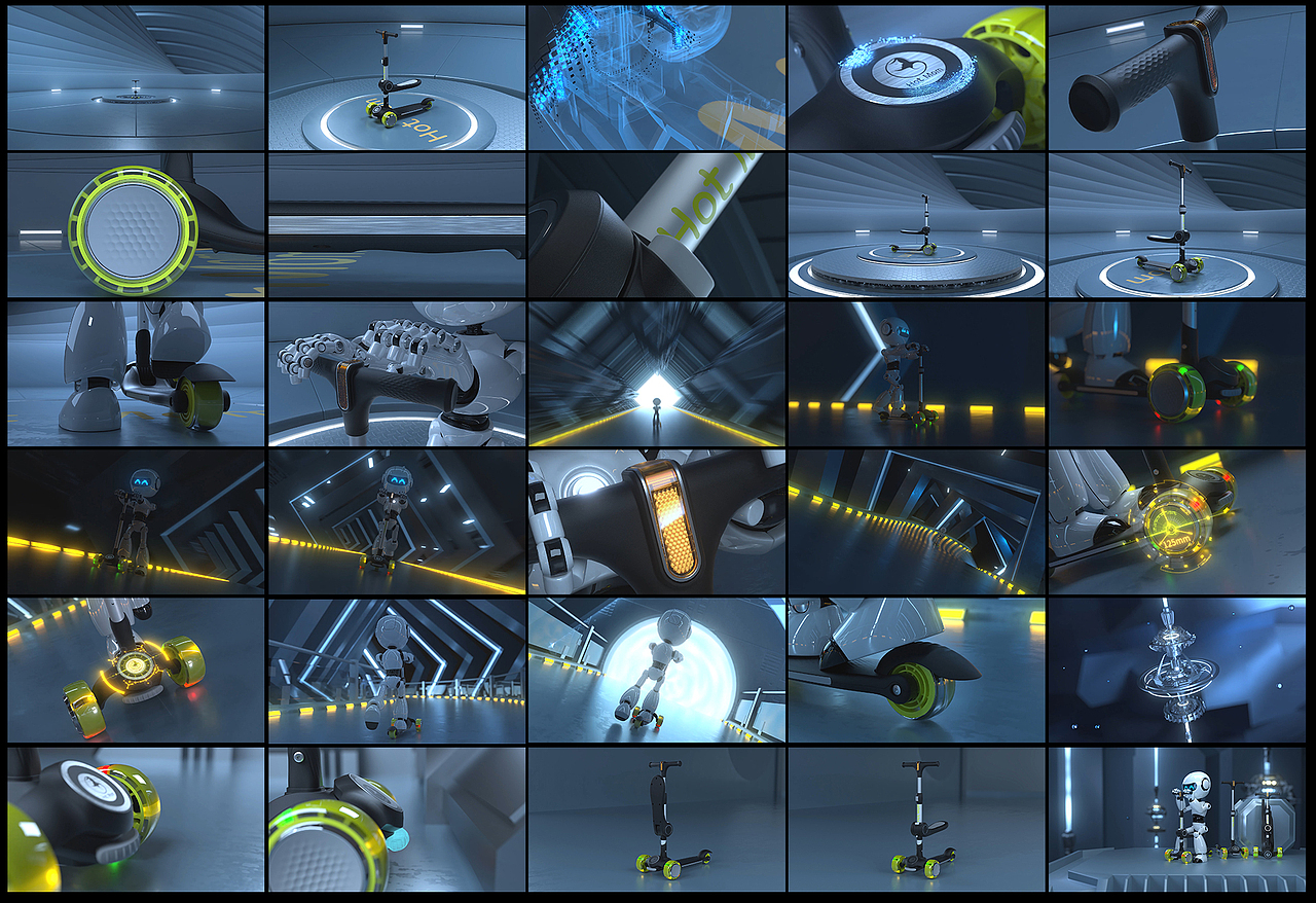 hot man儿童滑板车