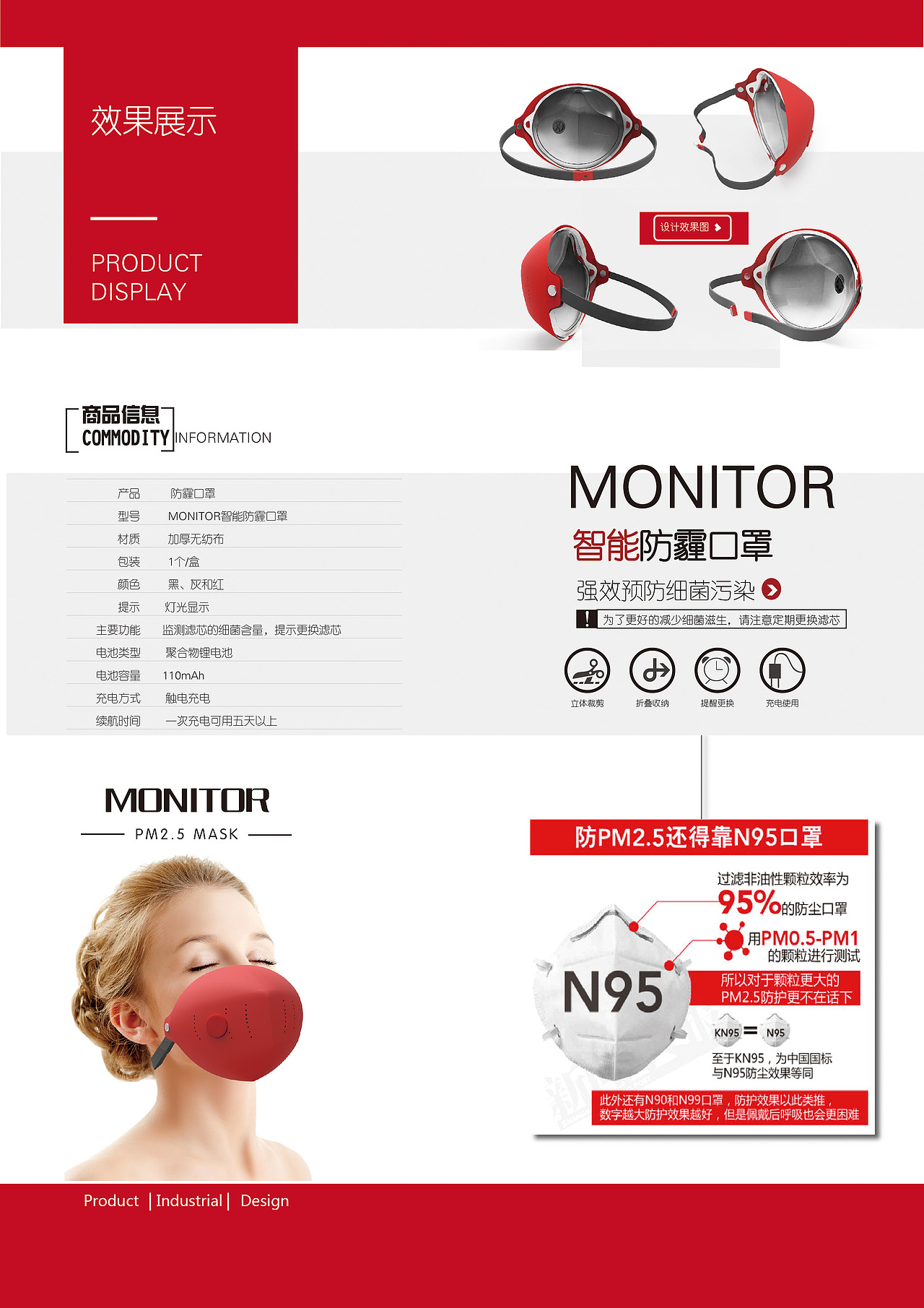 MONITOR智能防霾口罩设计