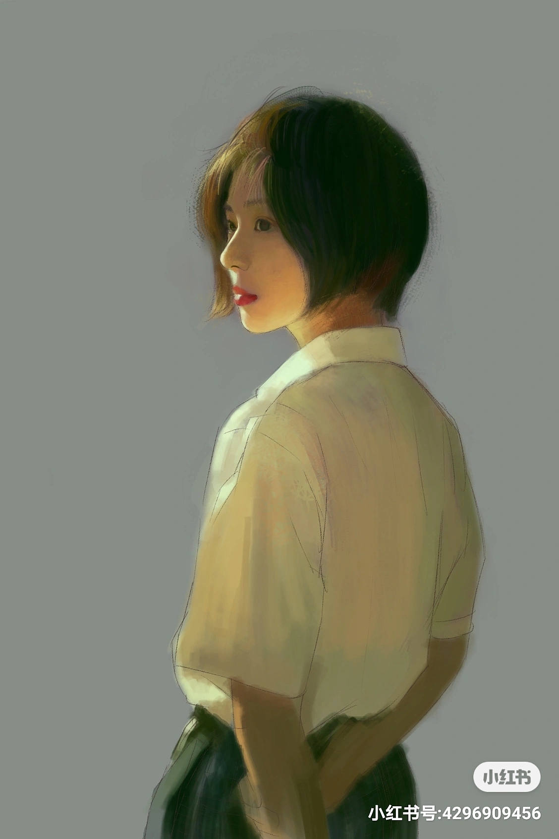 学校里的女孩（图ZMjU5NzM0OTY0） - 艺术插画 - 站酷设计师mumulike原创素材 - 站酷ZCOOL