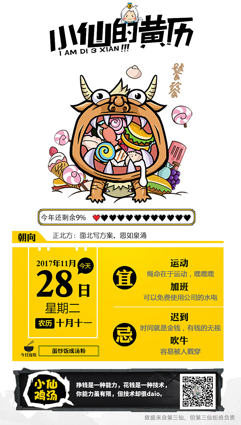 小仙的黄历（图ZOTg1NzQ1MjA=） - 新锐潮流插画 - 站酷设计师一朵小花开了原创素材 - 站酷ZCOOL