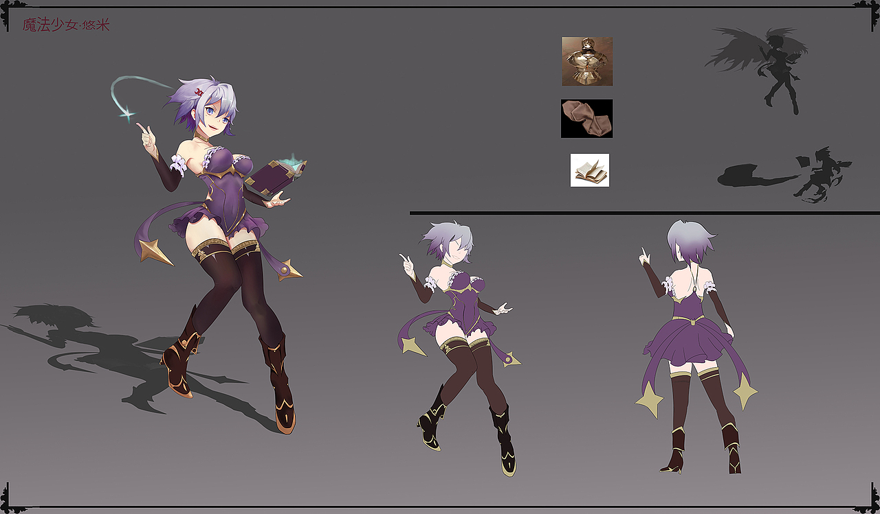魔法少女（图ZMjM2NDY1NjA4） - 游戏原画 - 站酷设计师爱玩剑三的小琪原创素材 - 站酷ZCOOL