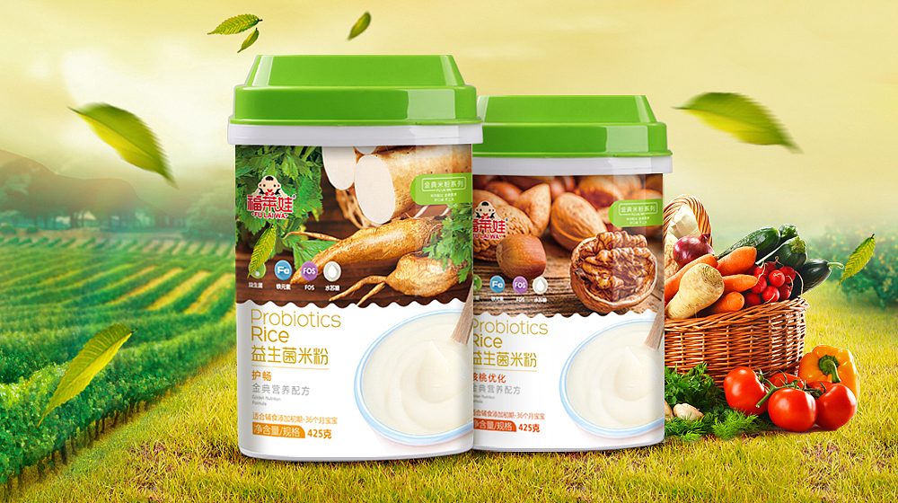 福莱娃小米蒸研/益生菌米粉包装设计（图ZMzA4ODA5NzY=） - 包装 - 站酷设计师核桃设计原创素材 - 站酷ZCOOL