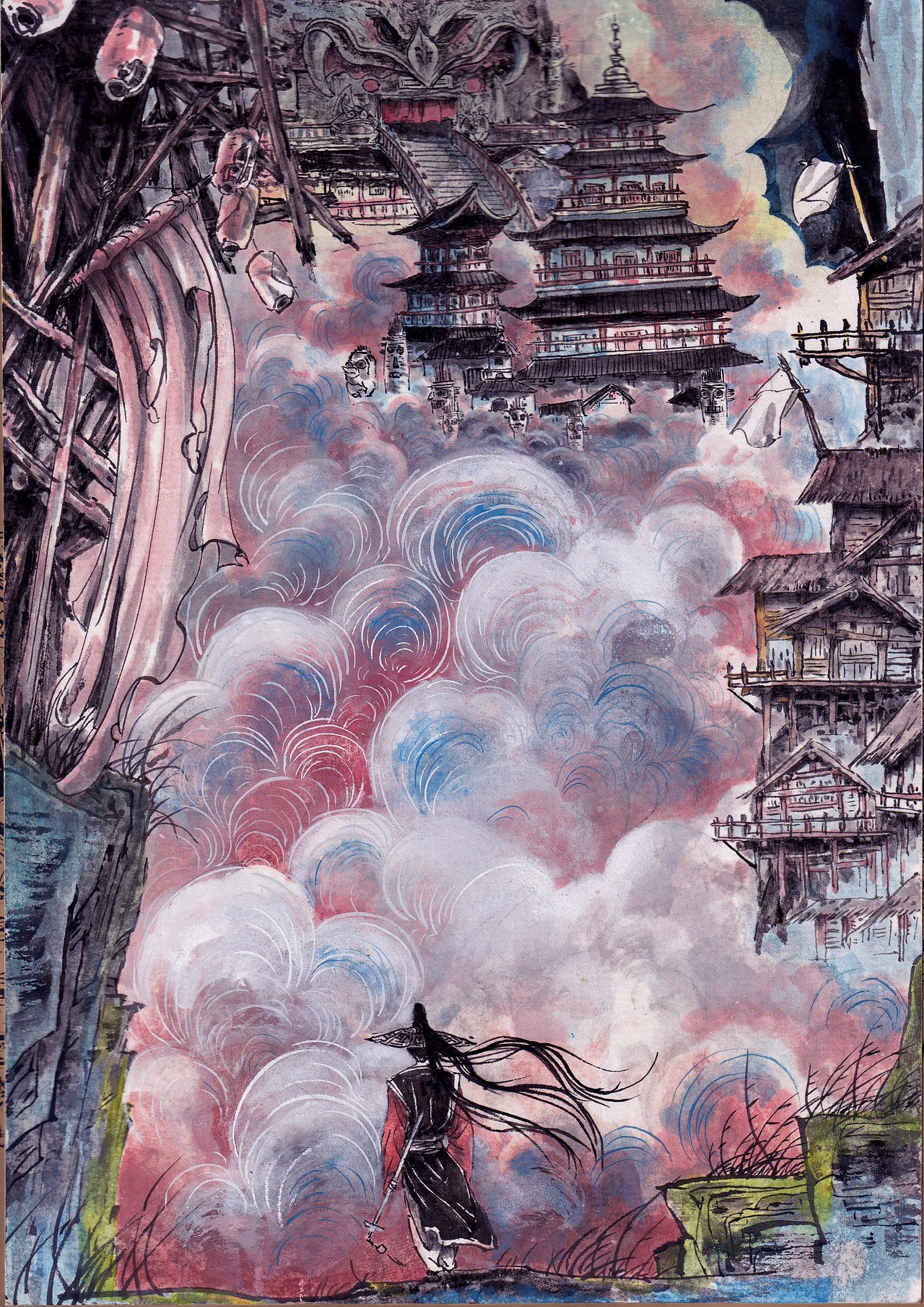《野宴》（图ZMjI3NDUyMjUy） - 艺术插画 - 站酷设计师Jane静荷原创素材 - 站酷ZCOOL