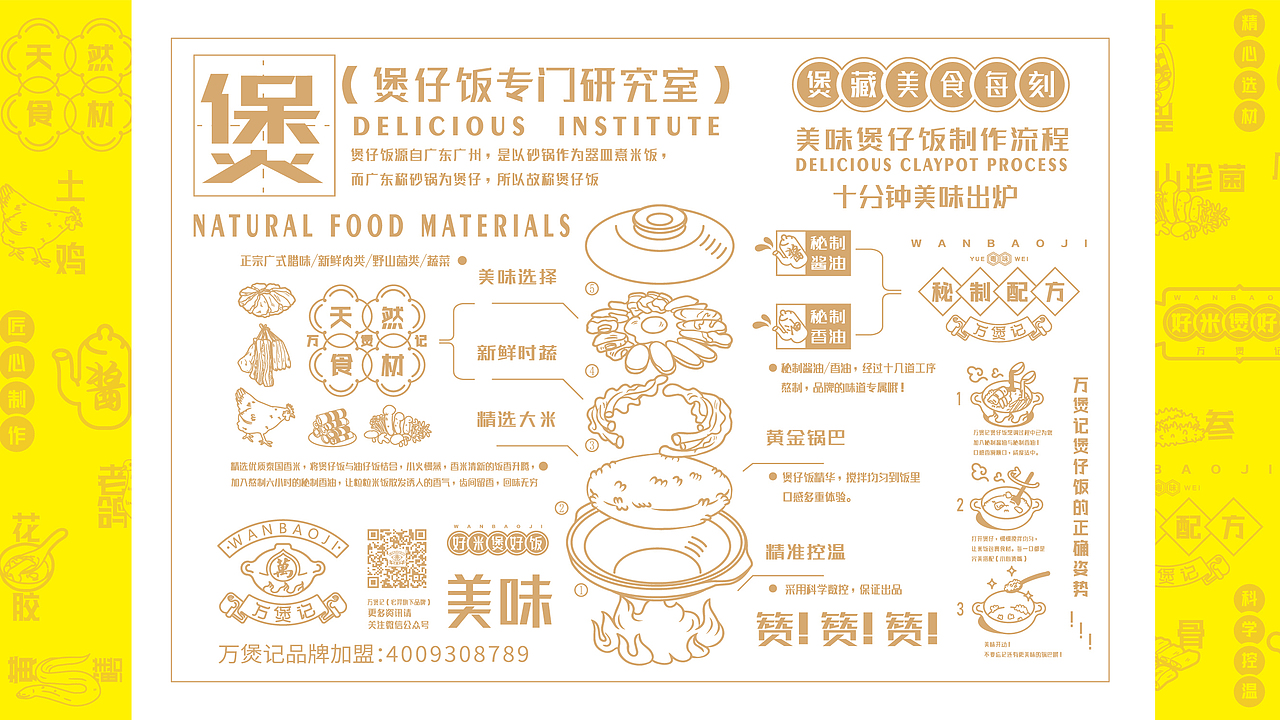 粤式美食“万煲记”煲仔饭猪肚鸡VI（图ZMTg3MjAwODMy） - 品牌 - 站酷设计师小卷fsq原创素材 - 站酷ZCOOL
