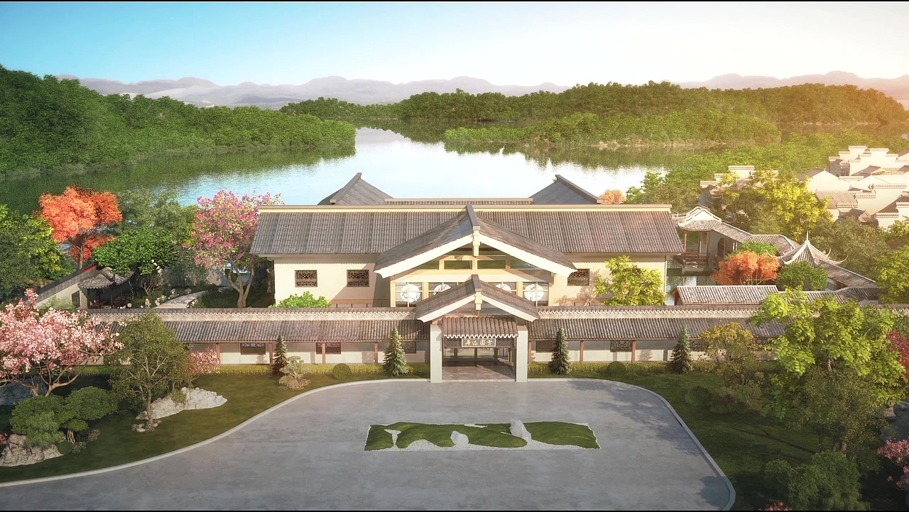 水晶石——唐秋燕3D Max作品——方逸圆居（图ZMTg5NzQxMzI4） - 建筑设计 - 站酷设计师水晶石教育_Pitt原创素材 - 站酷ZCOOL
