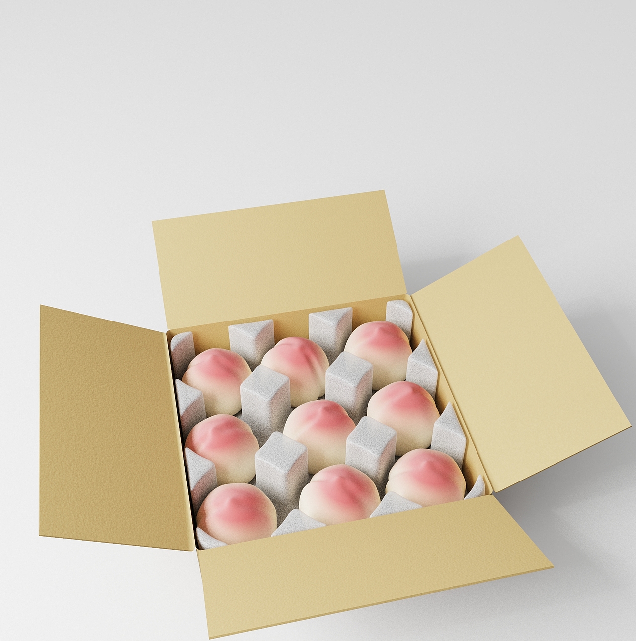 keyshot动画习作(桃子生长,光管流动)