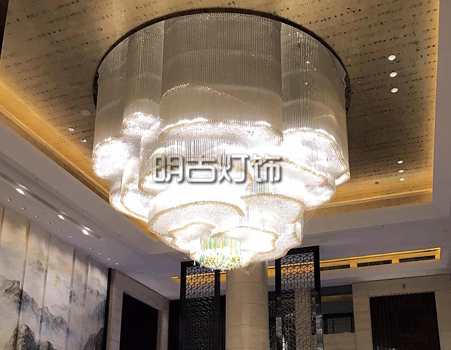 艺术花瓣造型水晶灯 明古定制