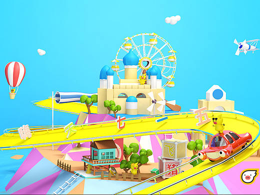 C4D飛豬旅行（個(gè)人主頁(yè)-ZMzAxOTE2MjA=） - 其他三維 - 站酷設(shè)計(jì)師L阿香香原創(chuàng)素材 - 站酷ZCOOL