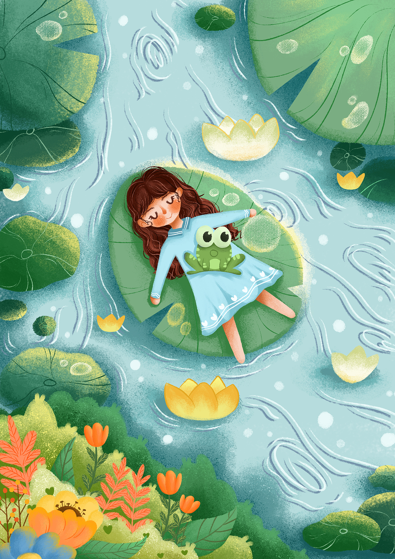 儿童插画—夏日乘凉|插画|儿童插画|桃三火_原创作品-站酷zcool