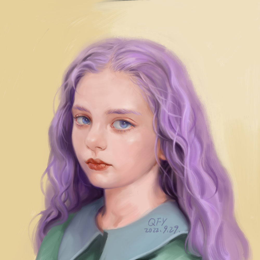 紫发1（图ZMzE3ODM5OTQw） - 绘画 - 站酷设计师阿礼甜甜圈原创素材 - 站酷ZCOOL