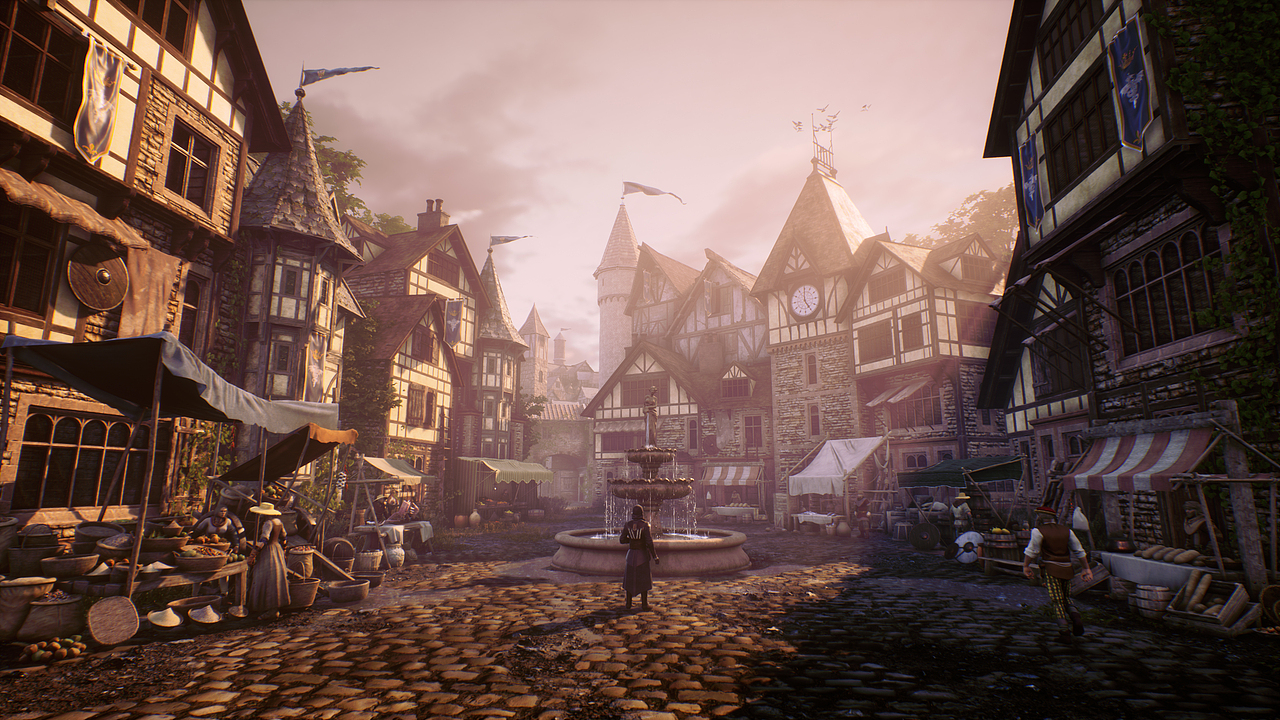 ue4中世纪集市场景