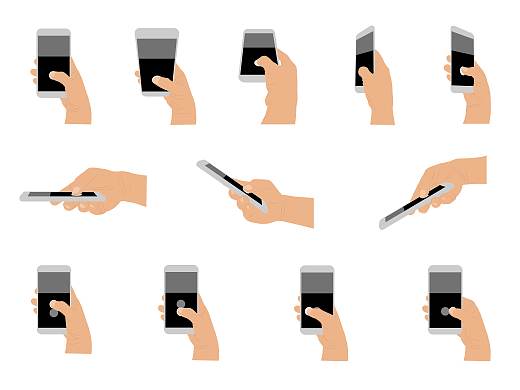 手拿手机各类姿势