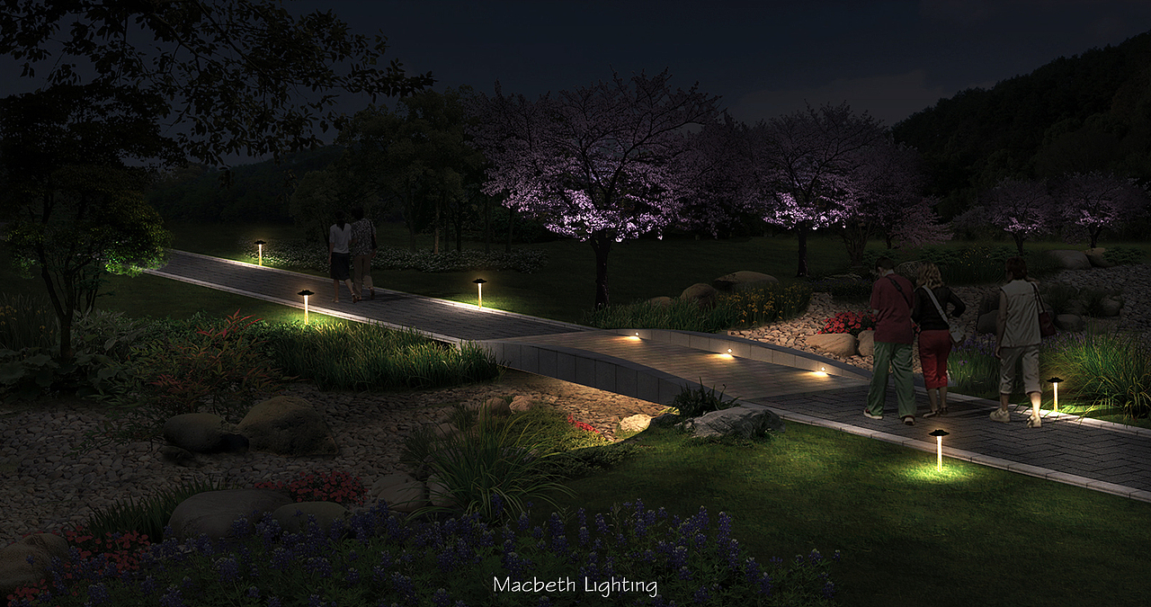 太湖附近的郊野公园-夜景灯光设计