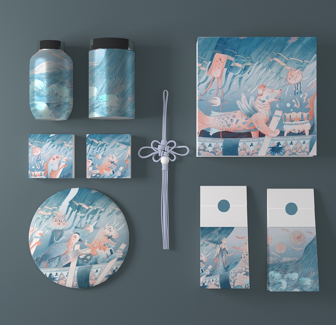 【原创插画｜端午安康-划龙舟-九歌之河伯】（图ZMjEzNTYwOTI4） - 艺术插画 - 站酷设计师舟莛原创素材 - 站酷ZCOOL