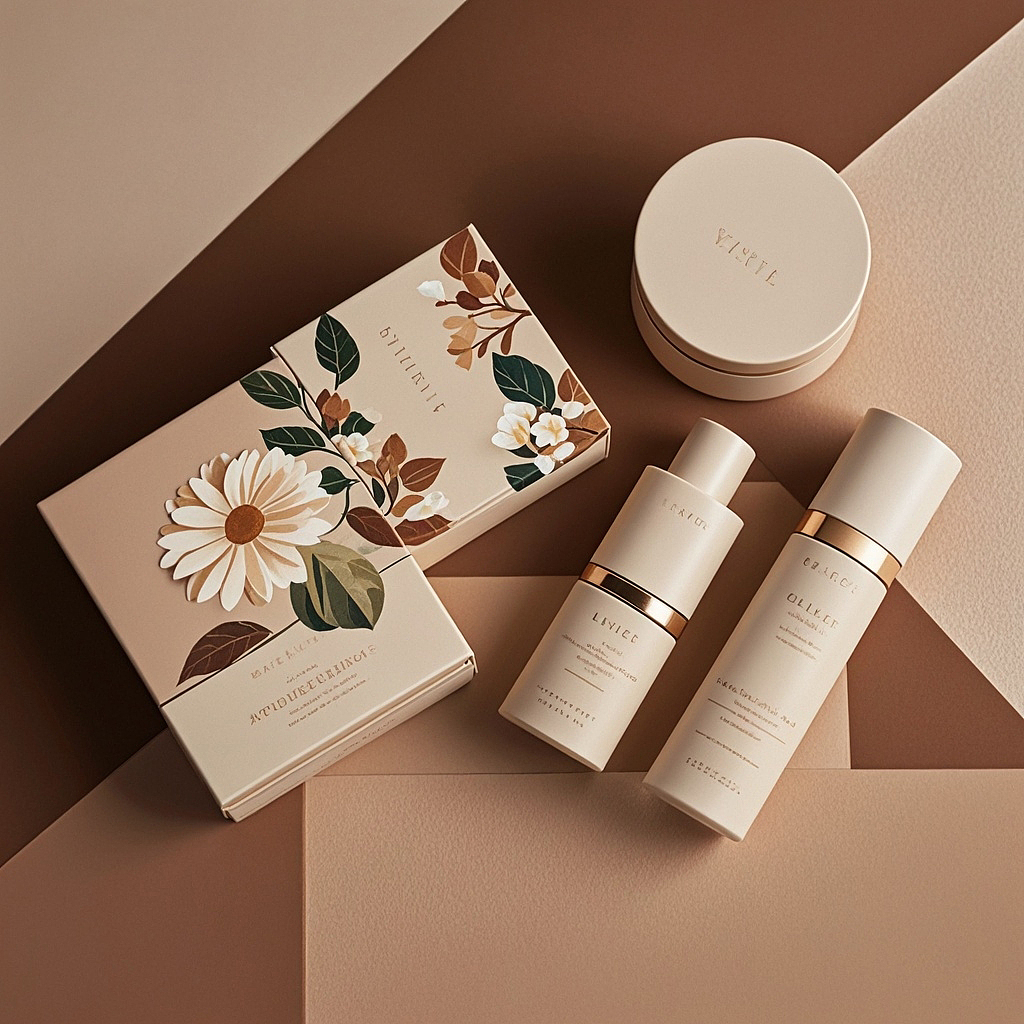 咖色系列，美妆包装设计（图ZMzc0ODk1NjAw） - AI作品 - 站酷设计师朴素的老汉原创素材 - 站酷ZCOOL