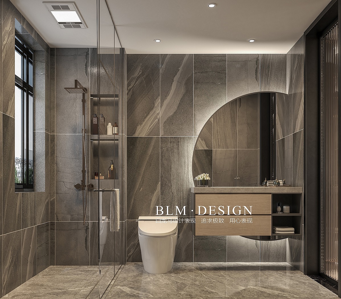 现代轻奢客餐卧—白龙马效果图